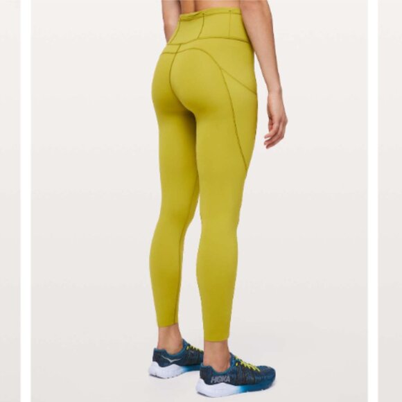 Lululemon Fast and Free Tight II Size 2 25" Non-Reflective Nulux Golden Lime EUC - Picture 4 of 10